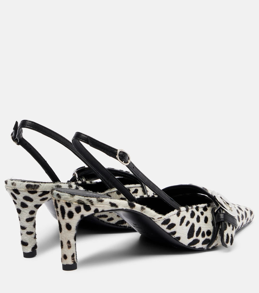 Coperni - Belt 65 calf hair slingback pumps