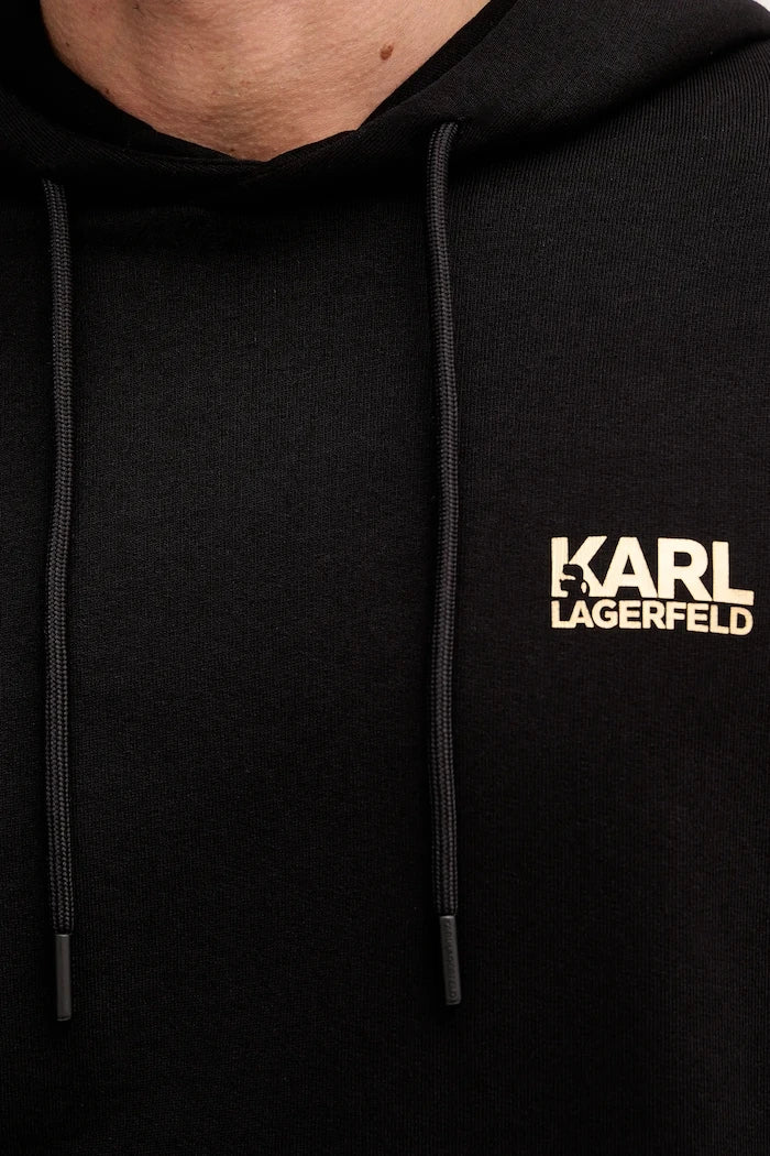 Karl Lagerfeld kapüşonlu erkek pamuklu sweatshirt