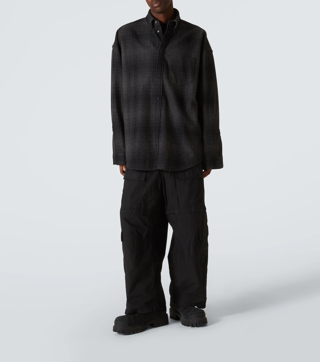 Balenciaga - Combat Strike canvas lace-up boots