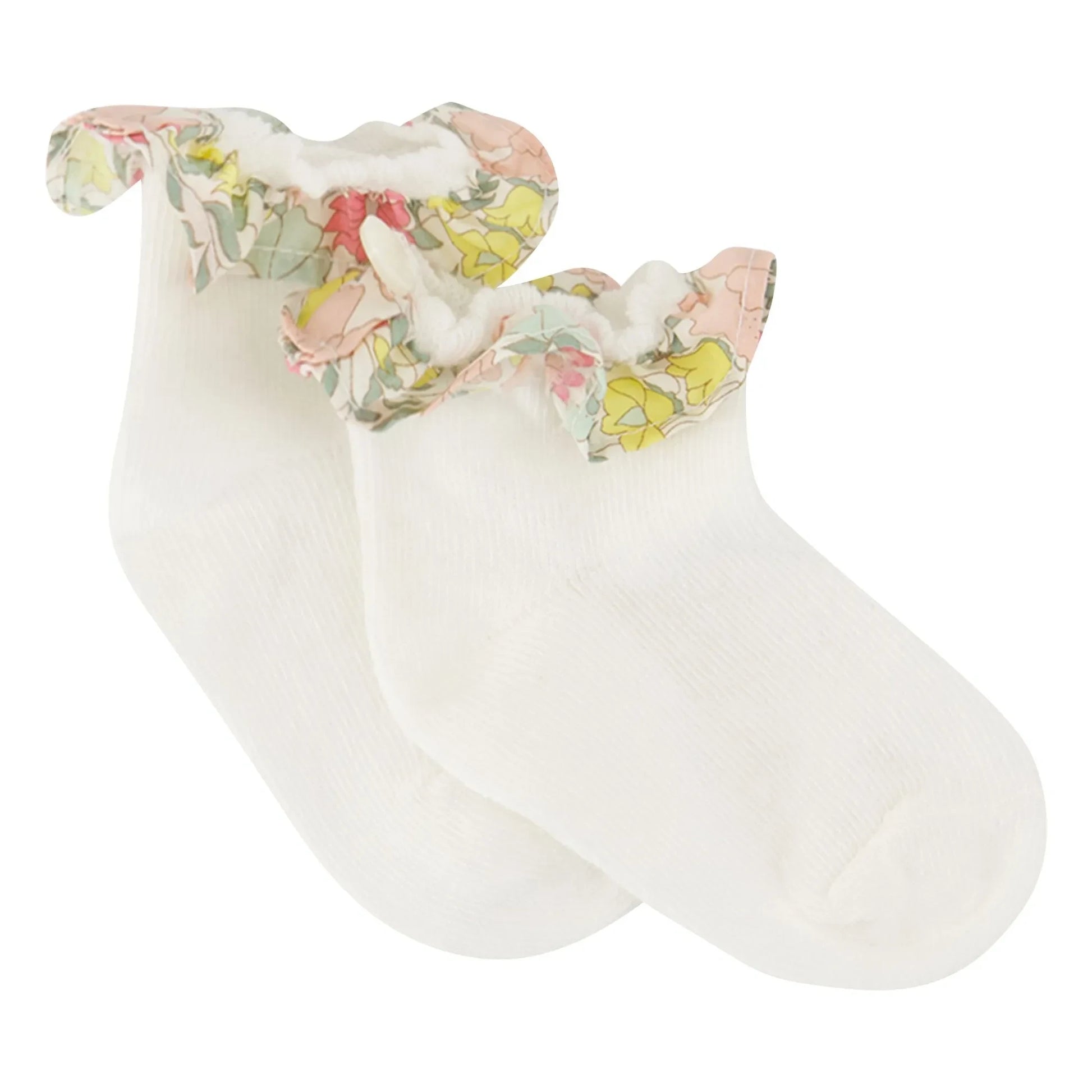 Tartine et Chocolat - Liberty ruffled socks | Yellow