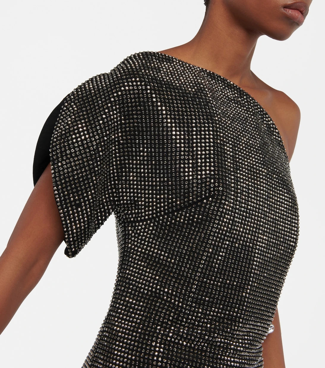 Roland Mouret - Embellished asymmetric minidress