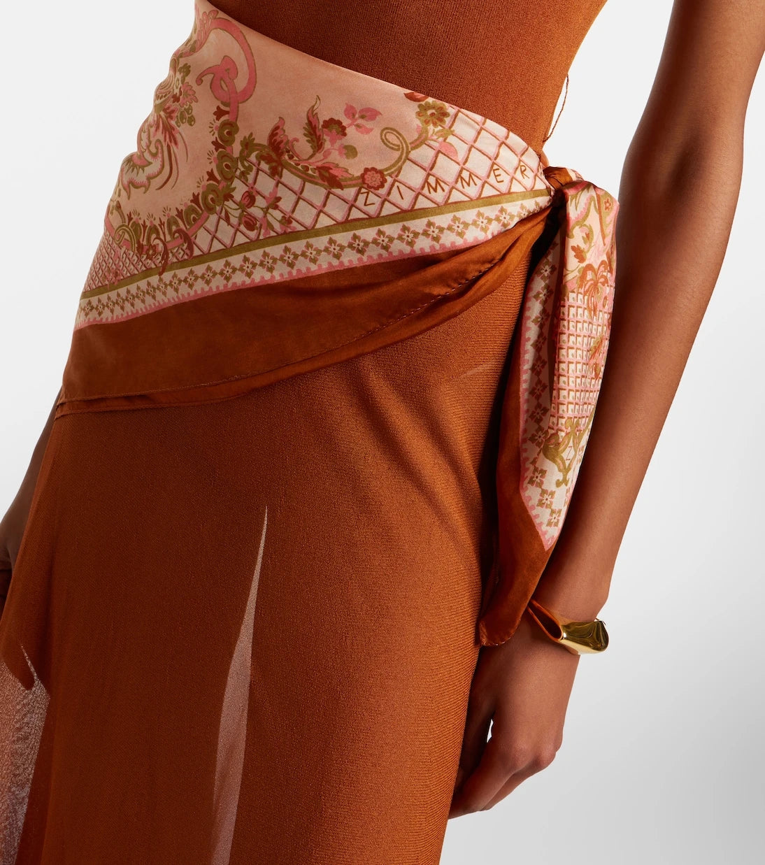 Zimmermann - Aster scarf-detail maxi dress