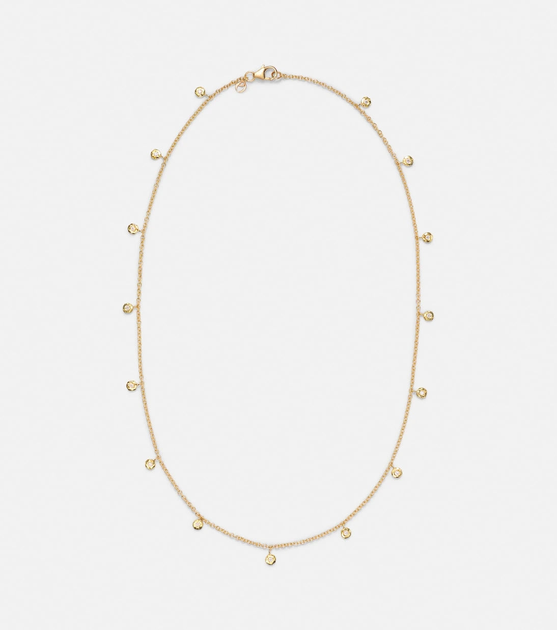 Octavia Elizabeth - Micro Nesting Gem 18kt gold necklace with diamonds
