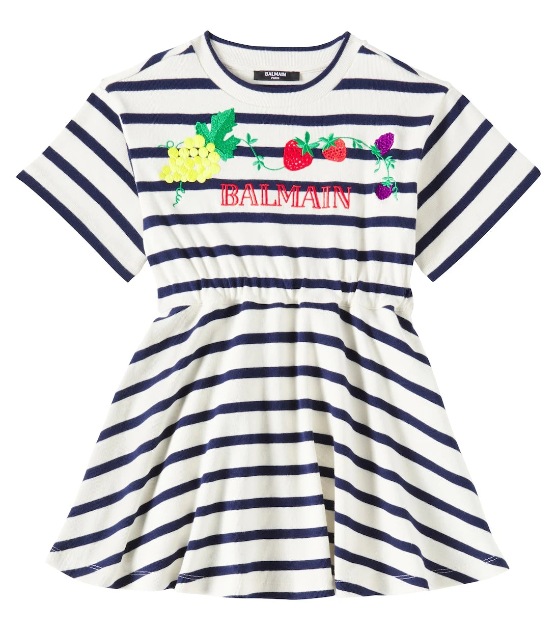 Balmain Kids - Striped cotton jersey dress