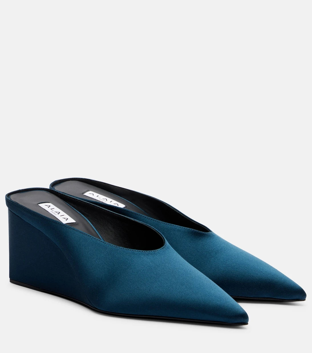 Alaïa - Küp saten dolgu topuk terlik