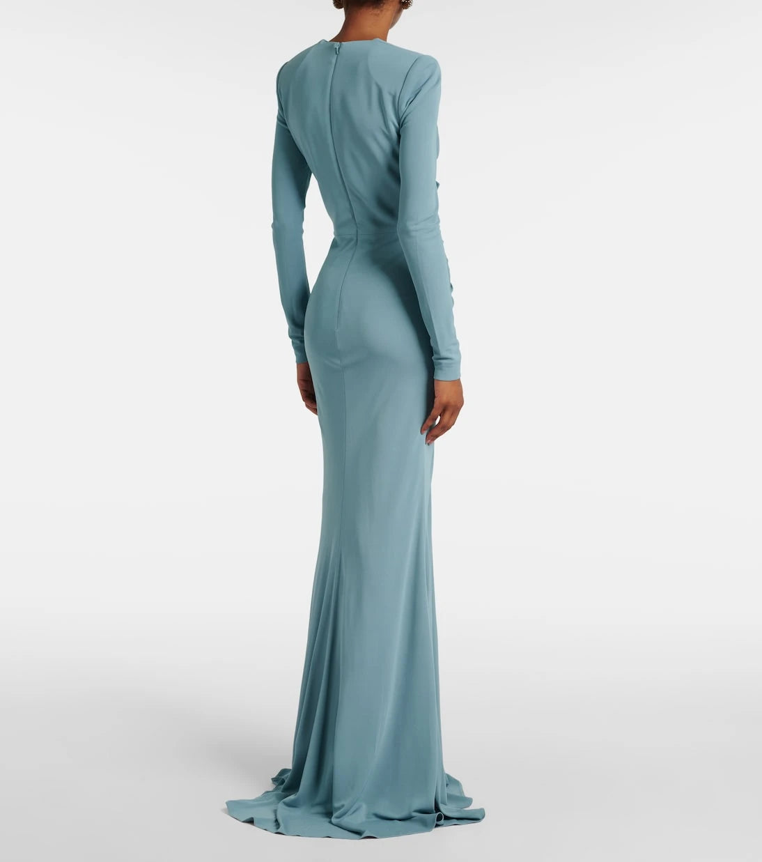 Elie Saab - Bow-detail ruched jersey gown