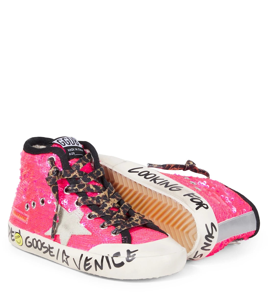 Golden Goose Kids - Sequined leather sneakers