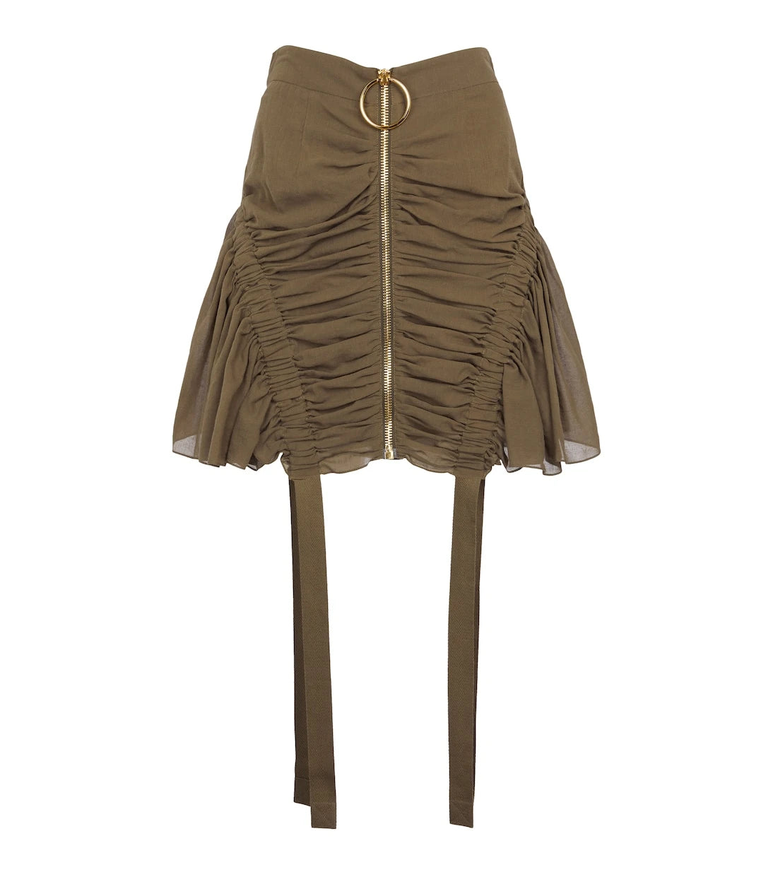 Balmain - Ruched cotton-jersey miniskirt