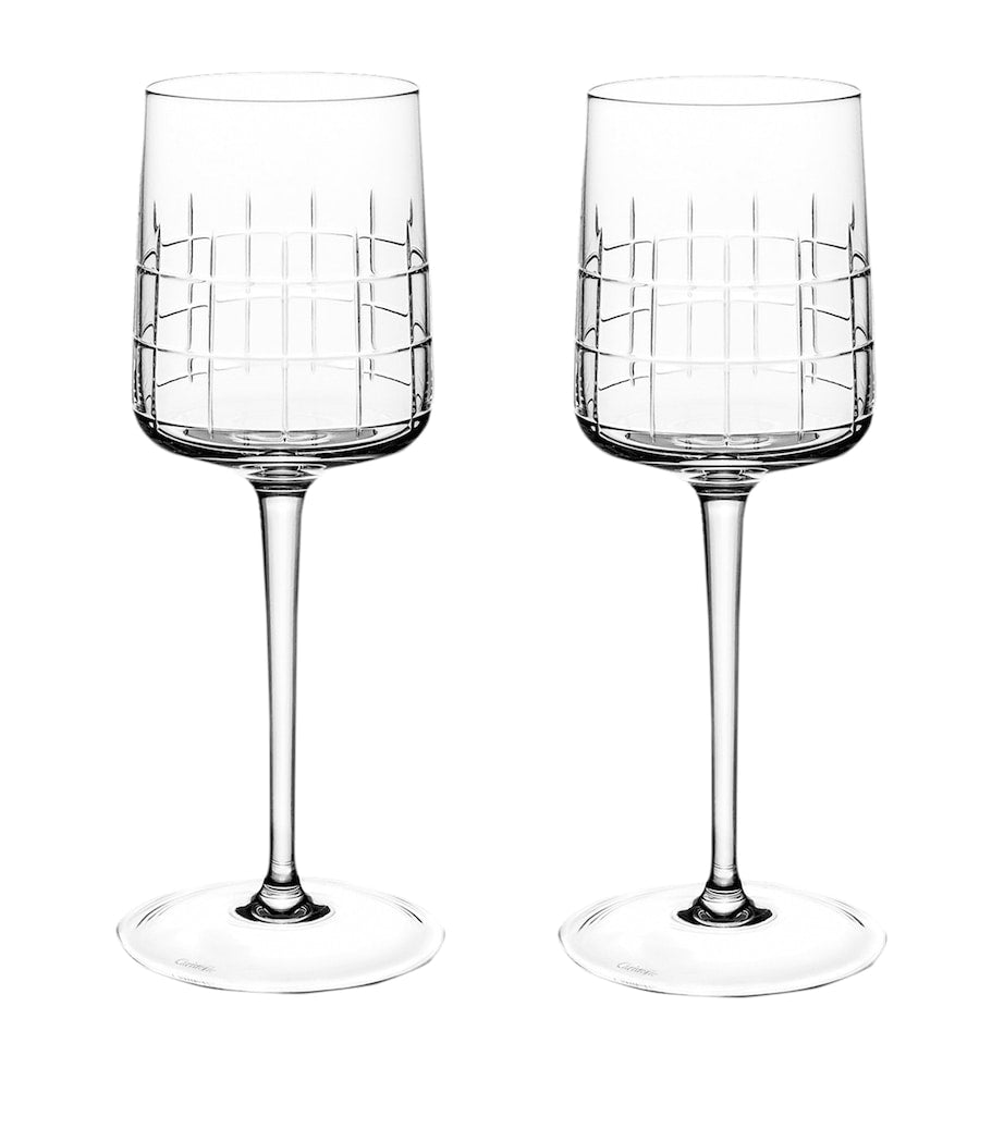 Set of 2 Crystal Red Wine Glasses (190ml)