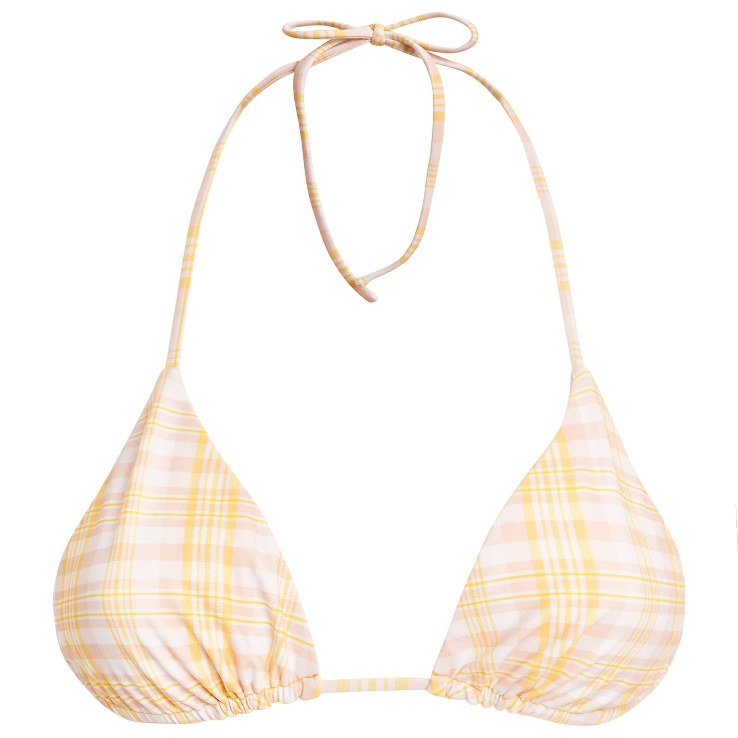 Faithfull the Brand Check Triangle Bikini Top