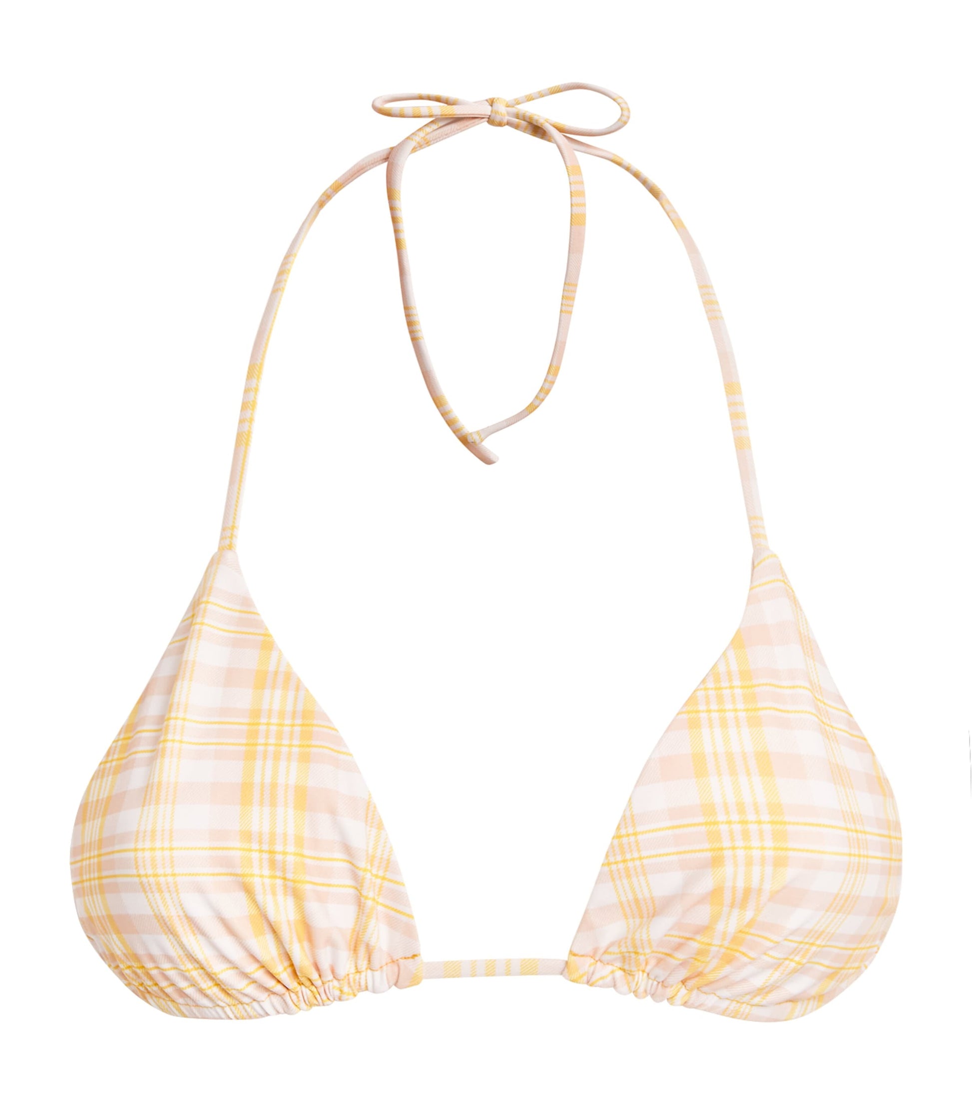 Faithfull the Brand Check Triangle Bikini Top