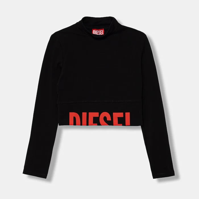 Diesel çocuklar için uzun kollu pamuk ve elastan bluz TCEFILS T-SHIRT