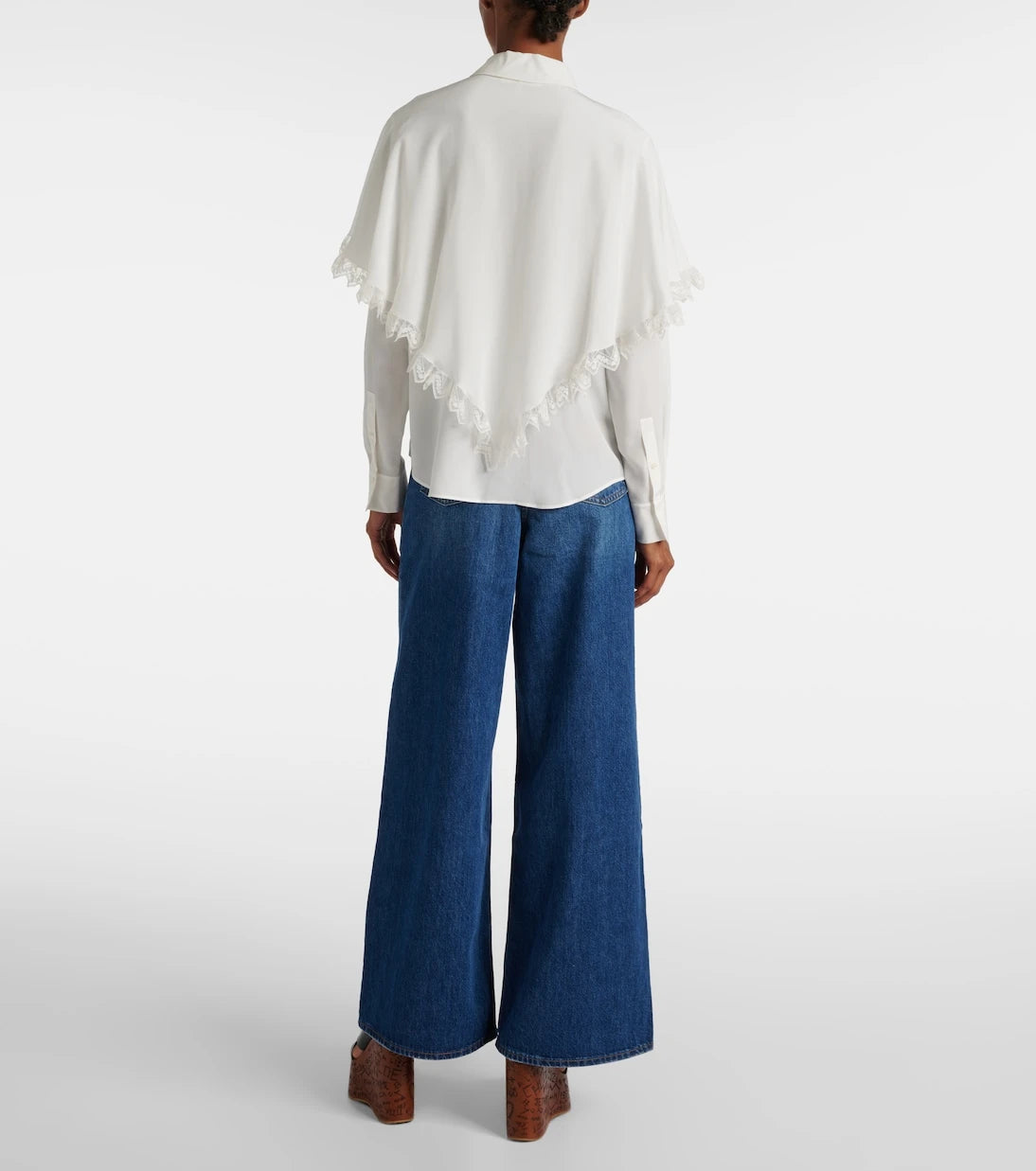 Chloé - Knotted Heritage silk crêpe de chine blouse