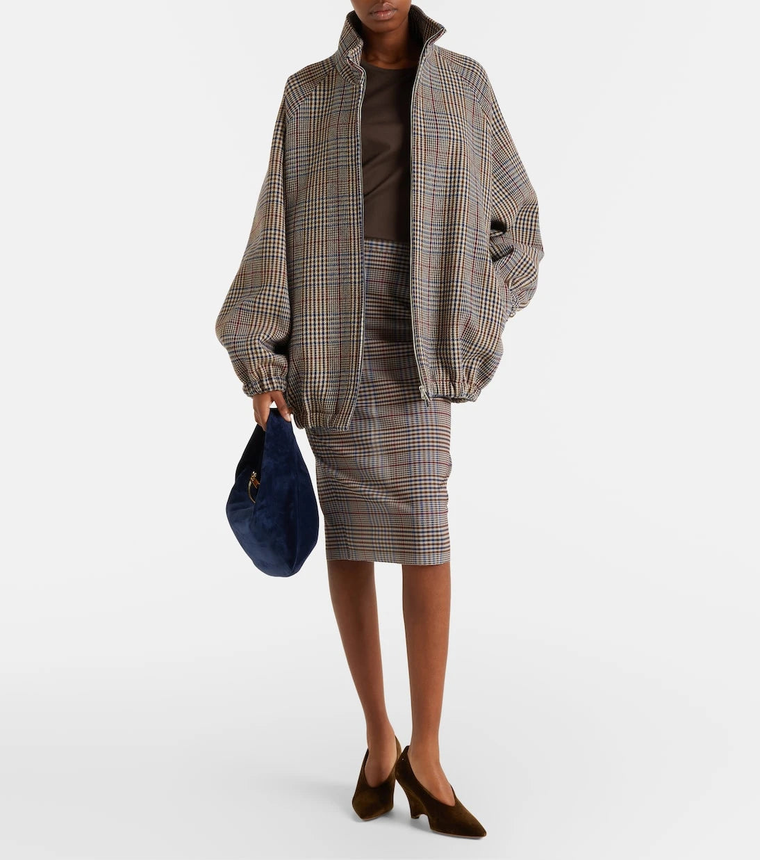 The Frankie Shop - Baxter checked wool-blend blouson jacket