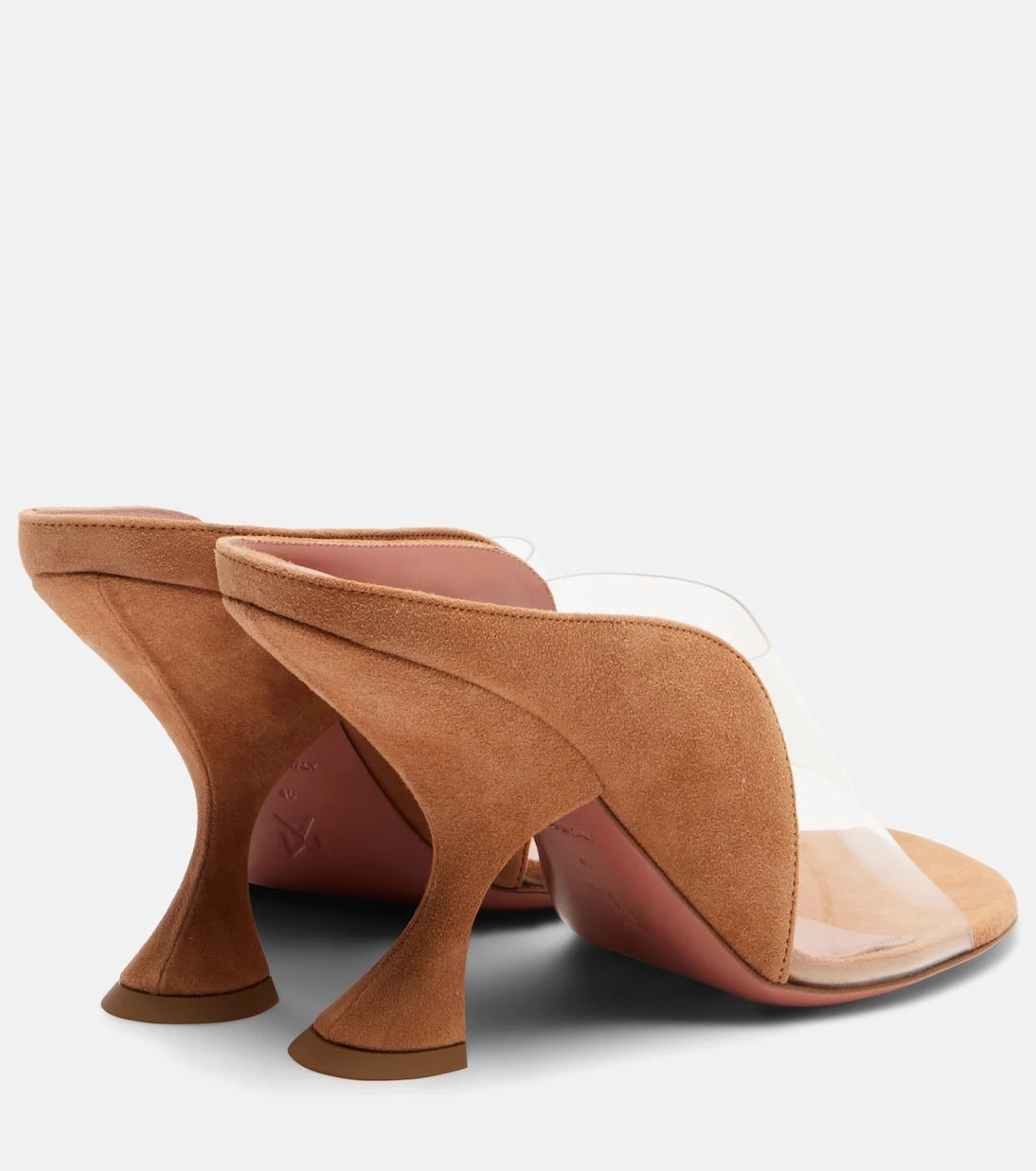 Amina Muaddi - Mackenzie PVC and suede mules