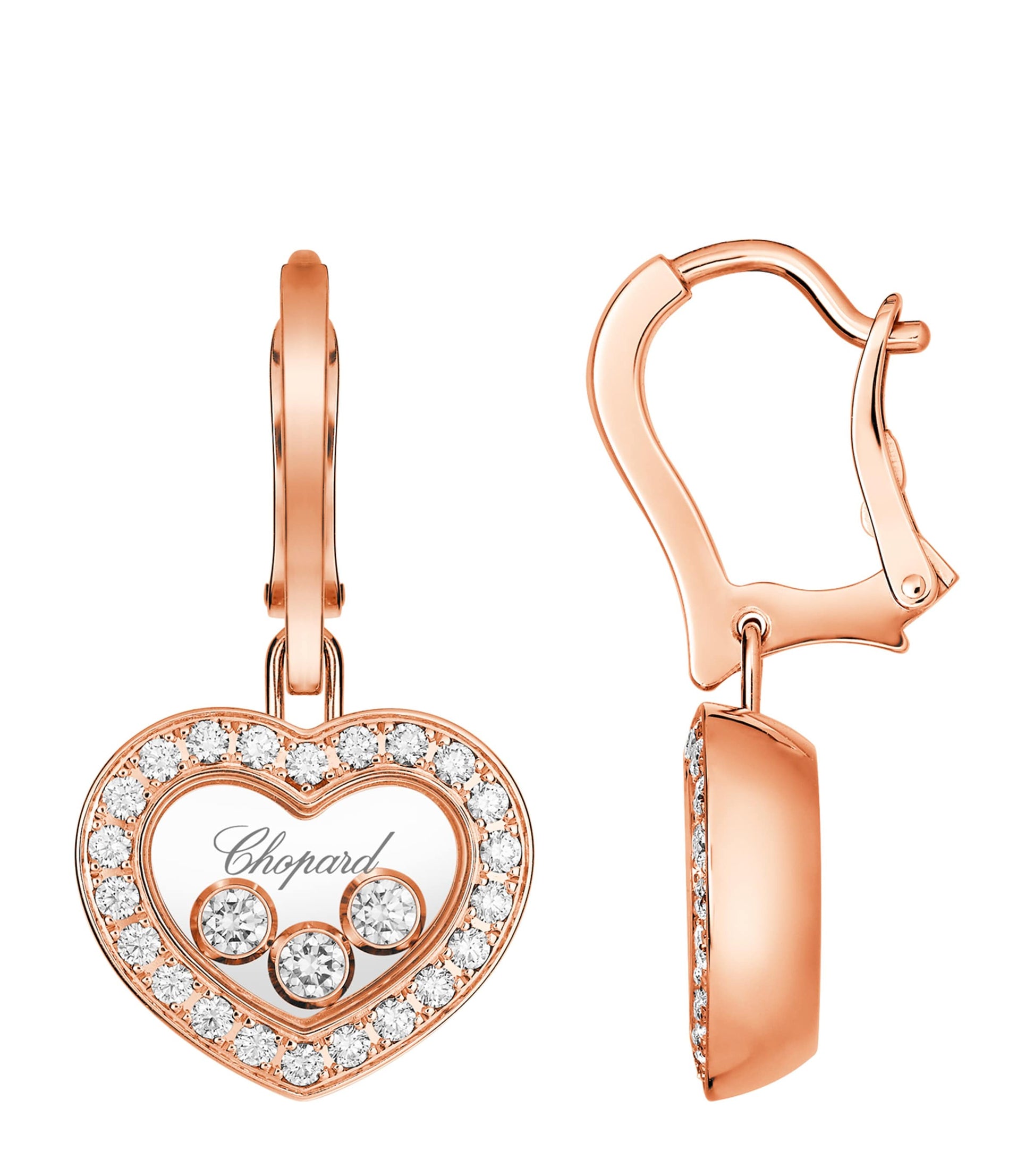 Rose Gold and Diamond Happy Diamonds Earrings