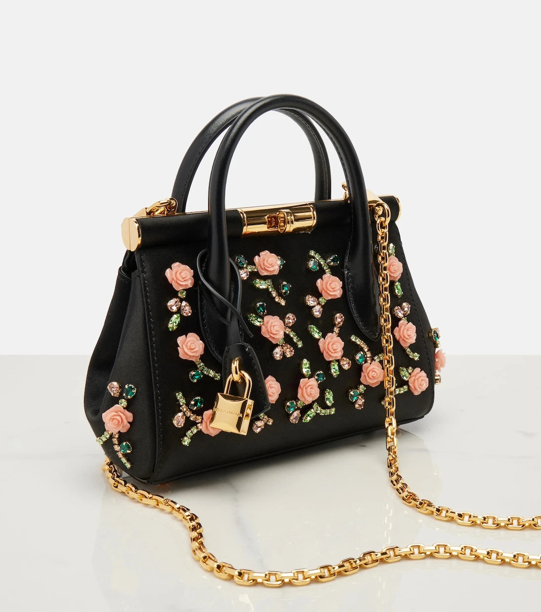 Dolce&Gabbana - حقيبة مارلين داي ميني بحمّالات علوية وتطريزات