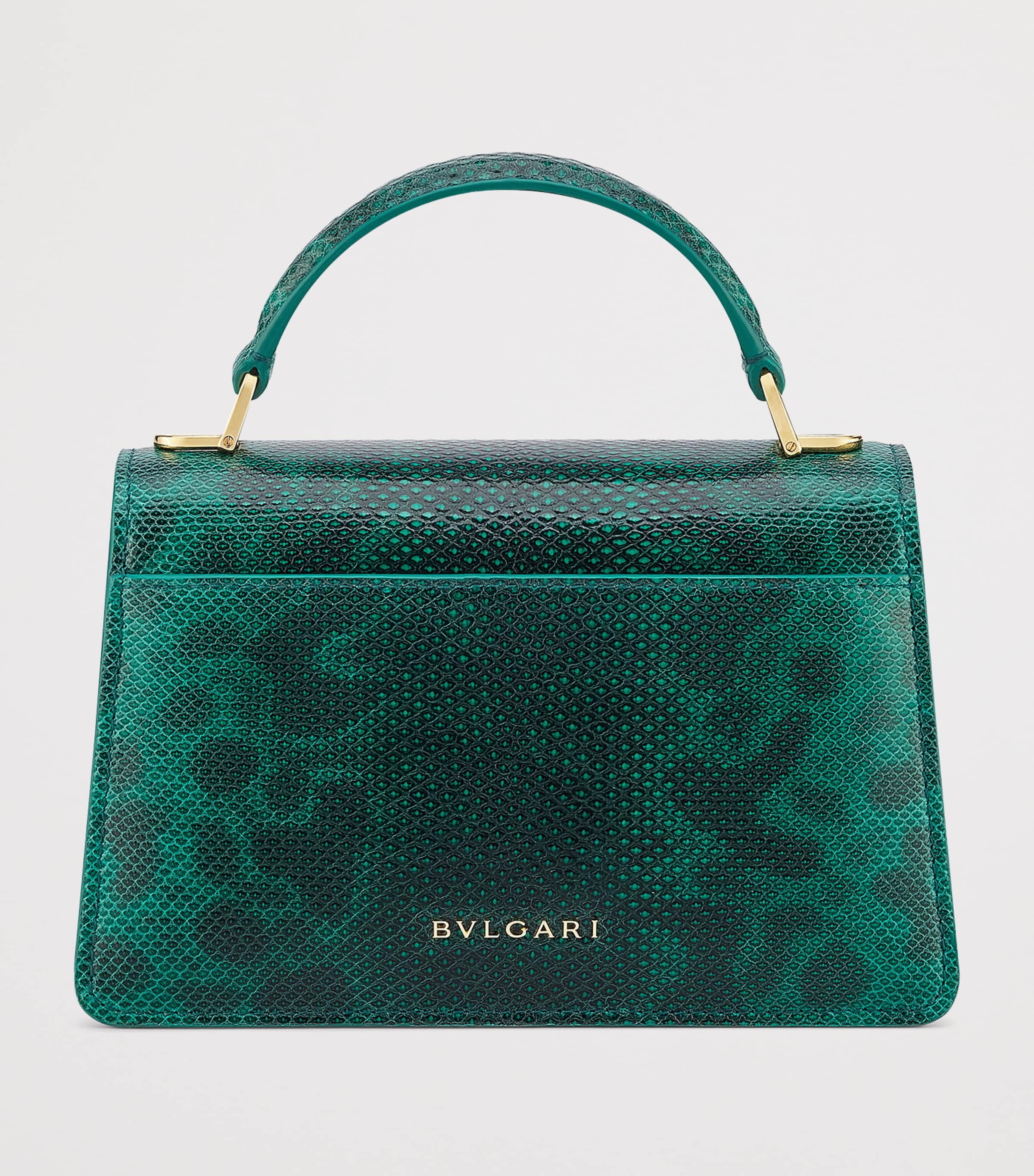 Green Karung Leather Serpenti Forever Top-Handle Bag