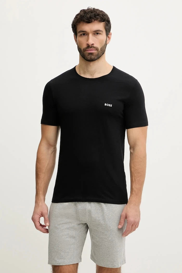 BOSS erkek pamuk TShirtRN 3P Classic tişört 3'lü set