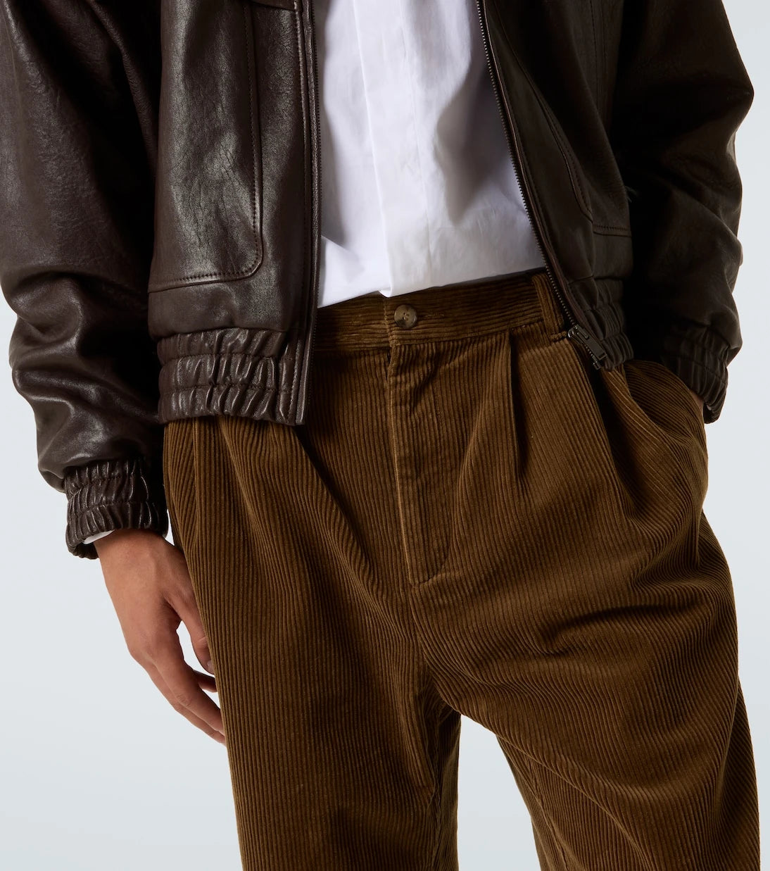 Saint Laurent - Cotton corduroy wide-leg pants