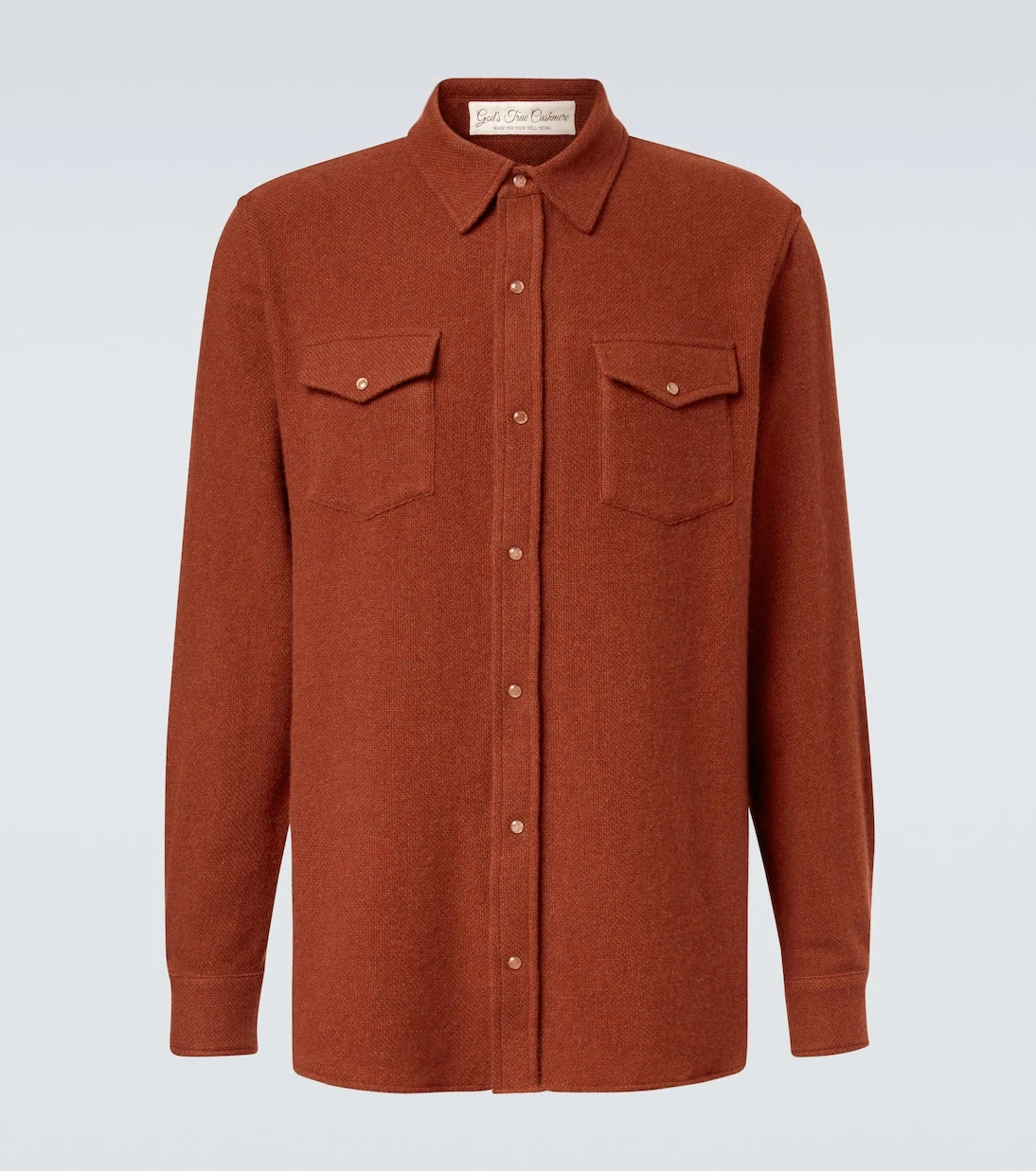 God's True Cashmere - Cashmere shirt with sunstone