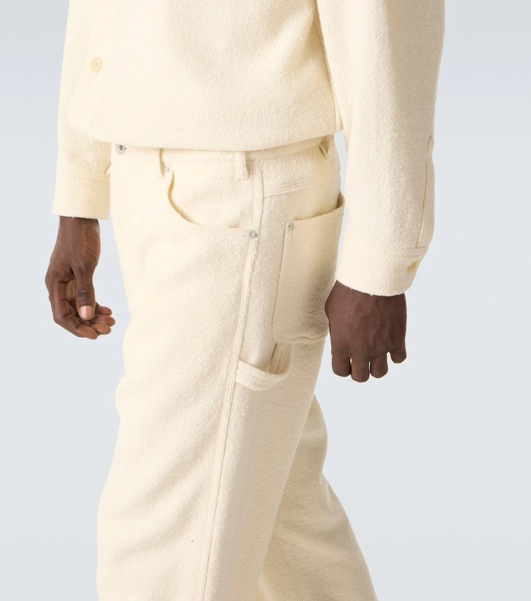 Auralee - Wool tweed wide-leg pants