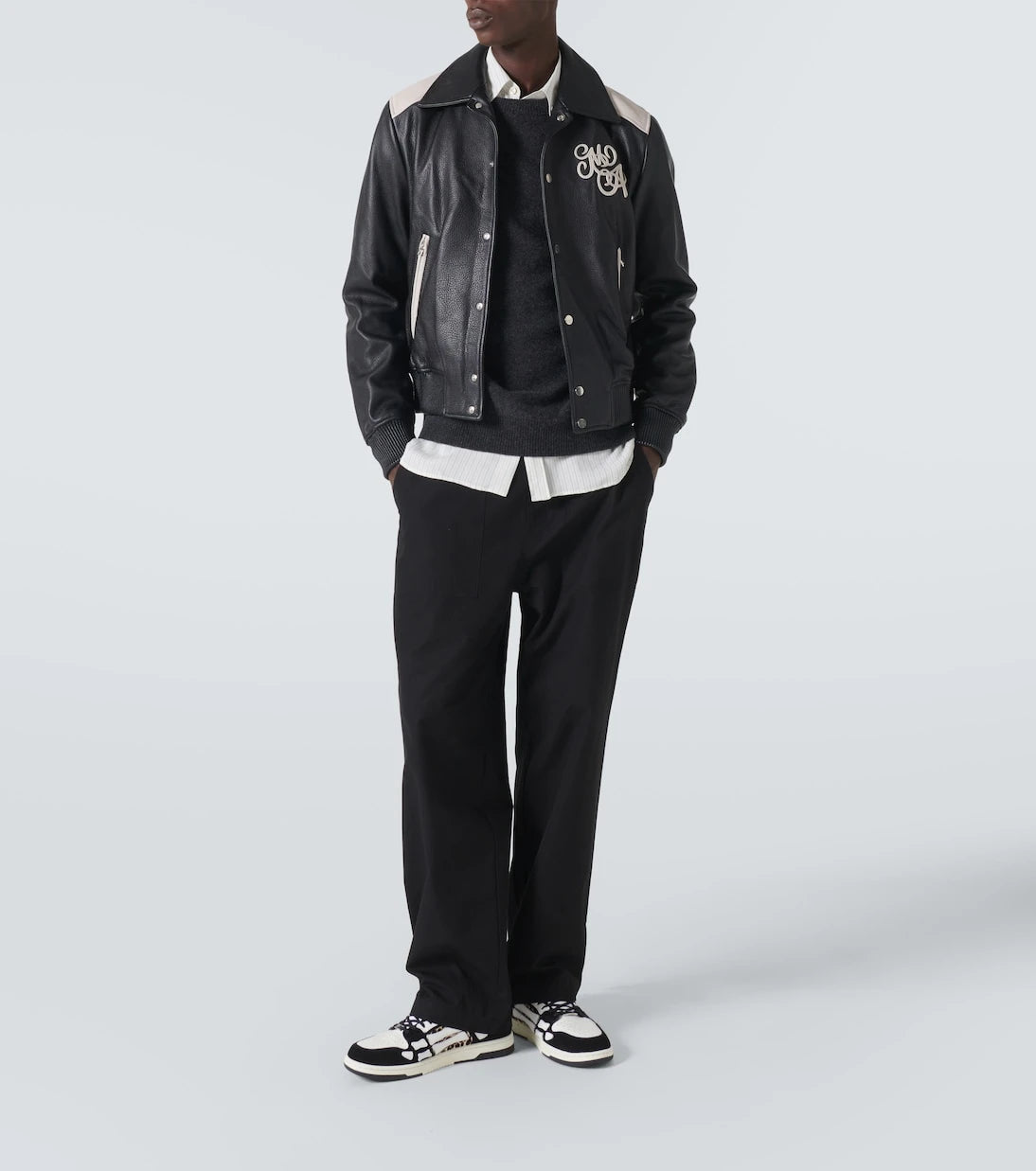 Amiri - Leopard Skel Top Low leather sneakers