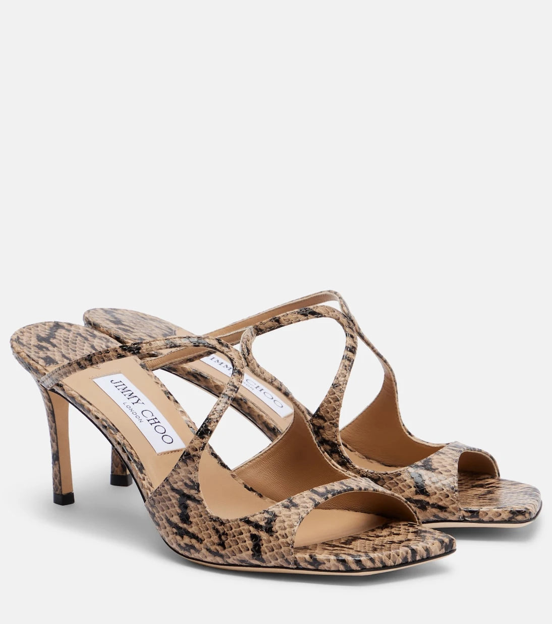 Jimmy Choo - Anise snake-effect leather mules