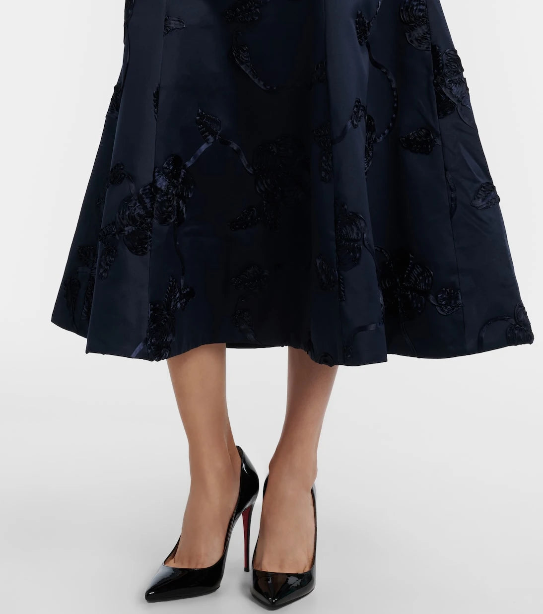 Rotate - Floral embroidered strapless midi dress