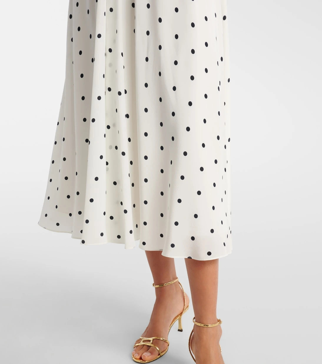 Alessandra Rich - Polka-dot silk midi dress
