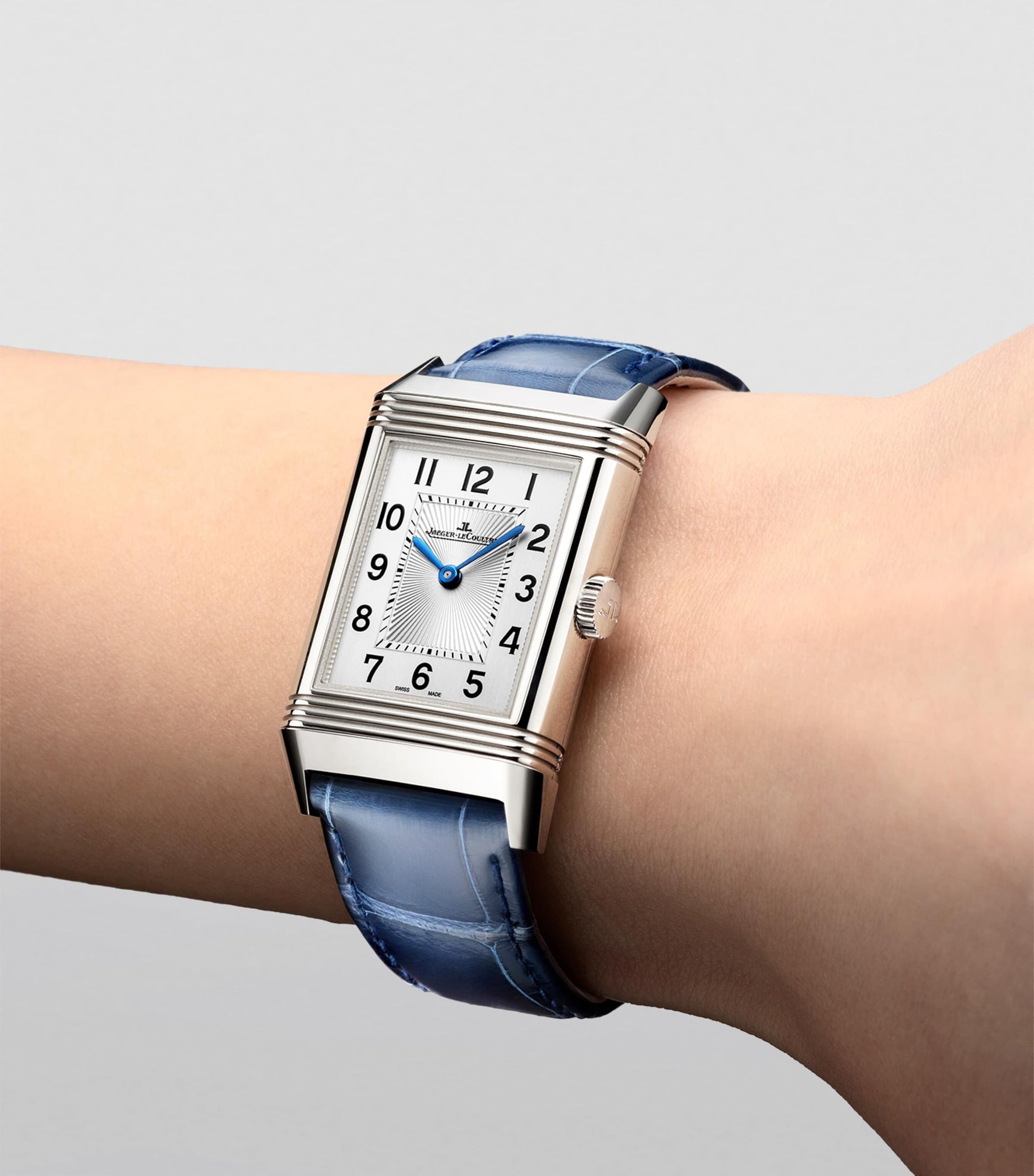 Stainless Steel and Diamond Reverso Classic Duetto Watch 24.4mm