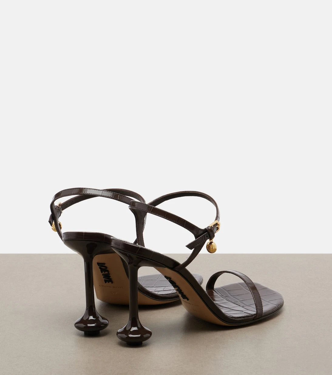 Loewe - Toy croc-effect leather sandals