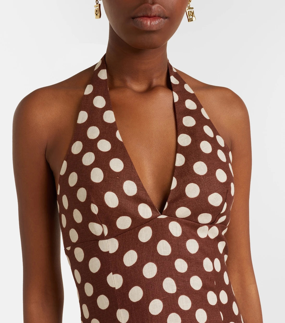 Faithfull - Marais polka-dot linen midi dress