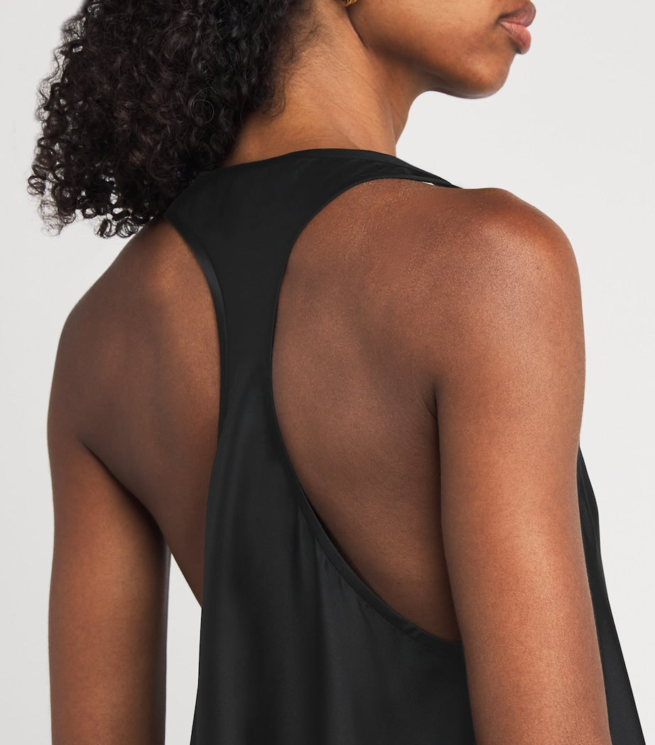 Silk-Blend Lilith Mini Dress BLACK