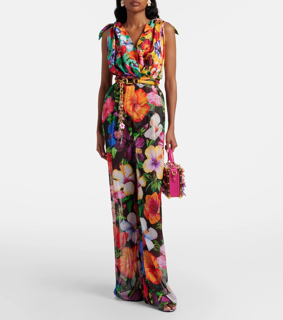Dolce&Gabbana - Floral silk-blend playsuit