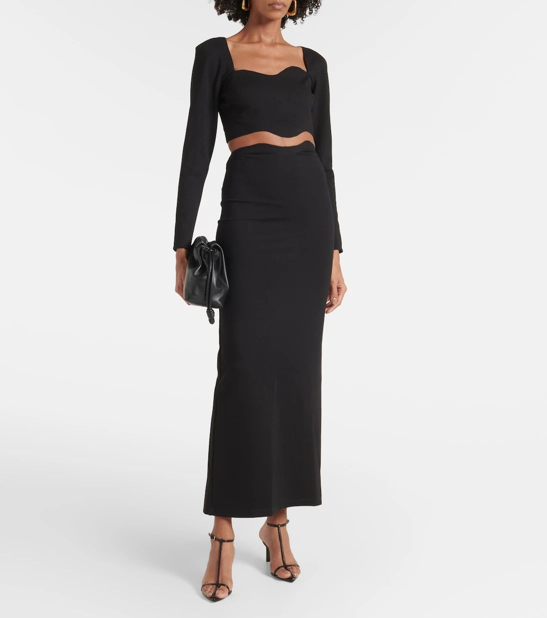 Staud - Corde scalloped crop top