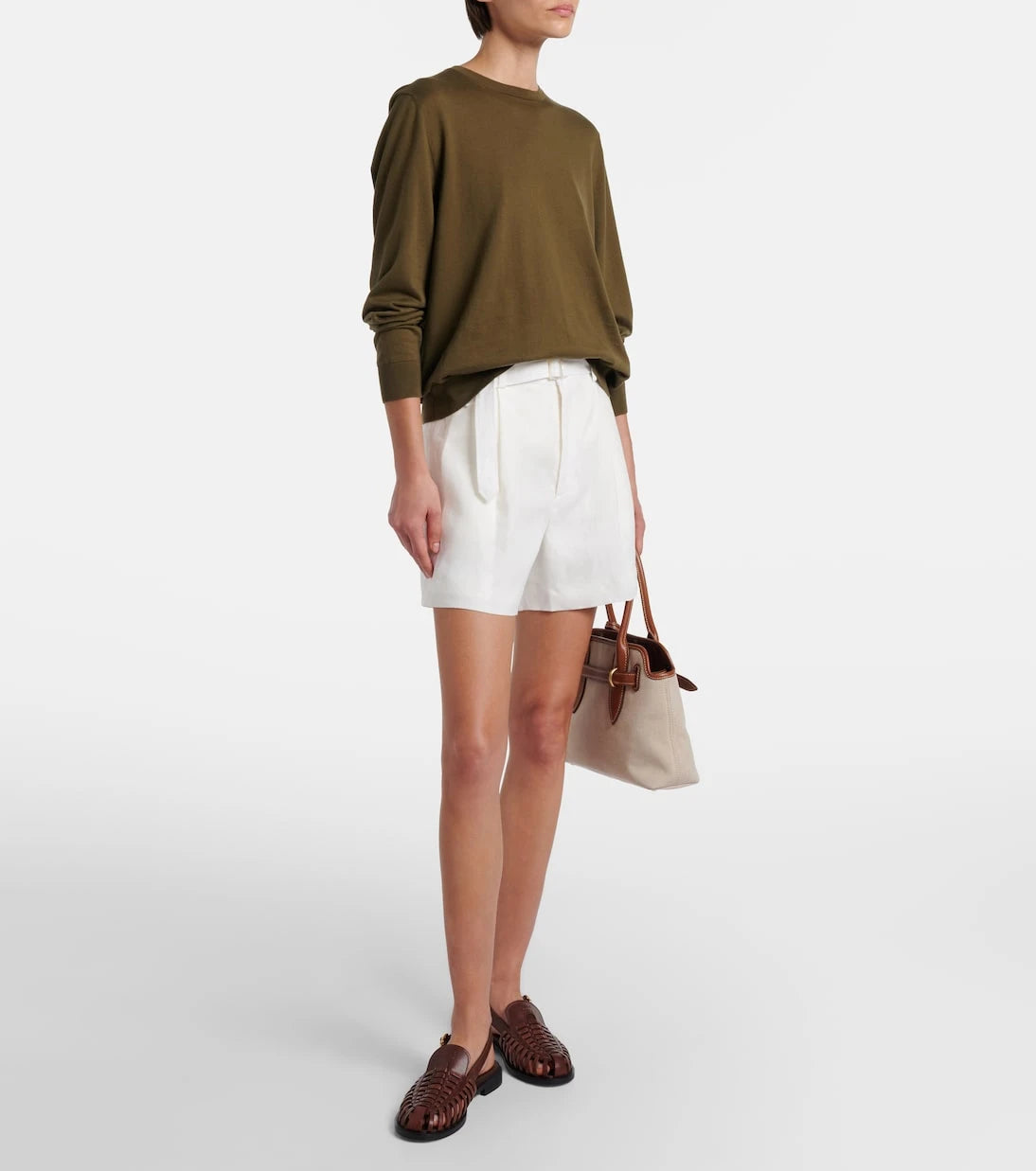 Ralph Lauren Collection - Denise belted linen shorts