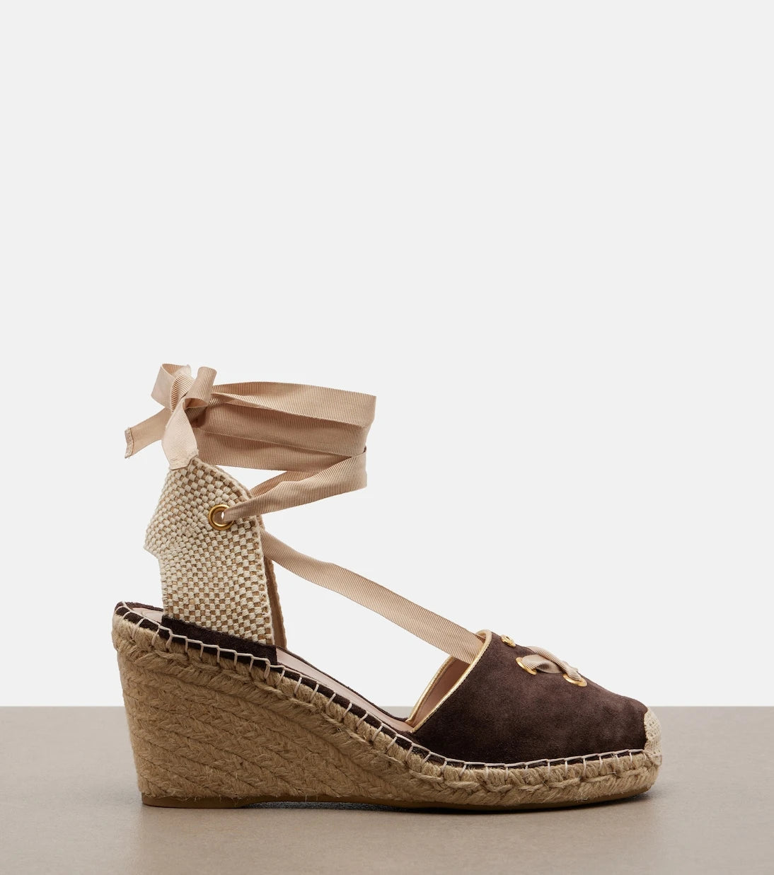 Valentino Garavani - VLogo suede espadrille wedges