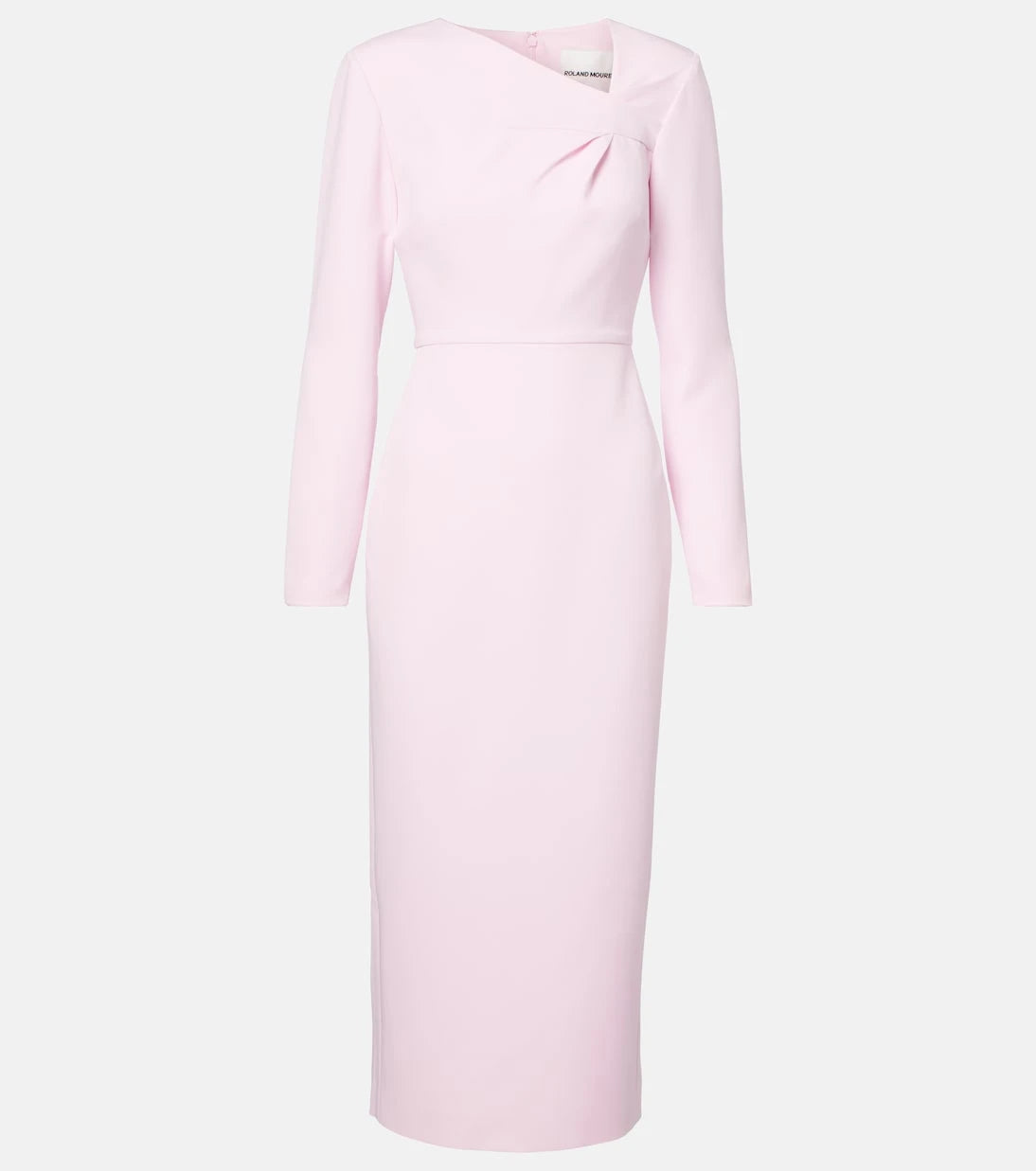 Roland Mouret - Asymmetric draped crêpe midi dress
