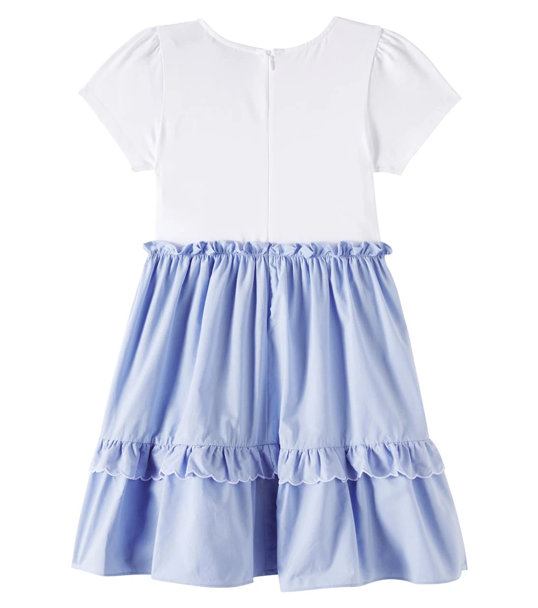 Patachou - Floral-appliqué cotton-blend dress