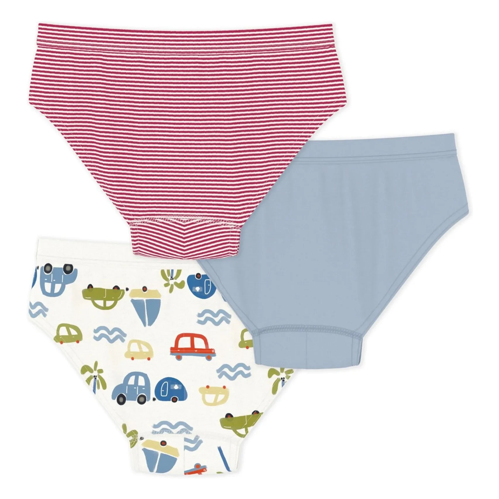 Petit Bateau - Set of 3 Car Briefs | White