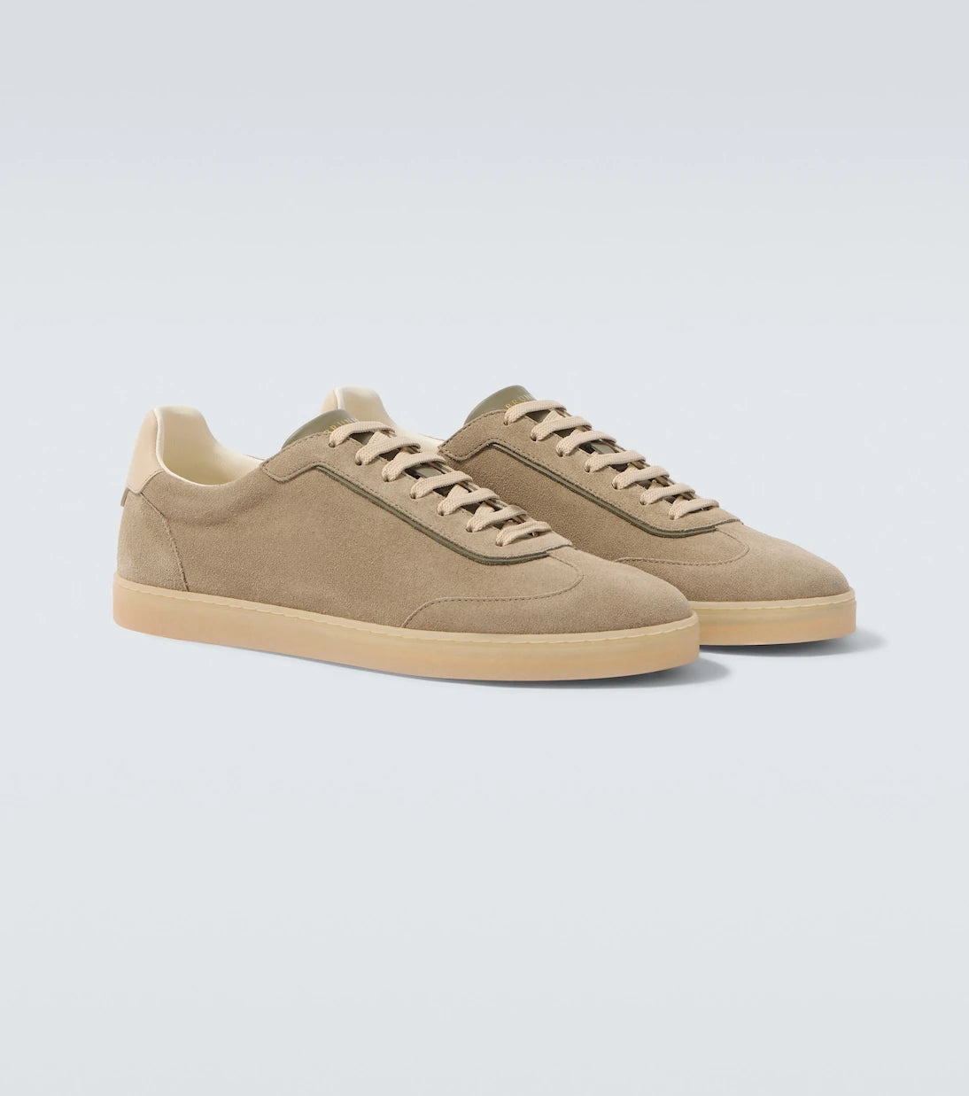 Brunello Cucinelli - Leather-trimmed suede sneakers