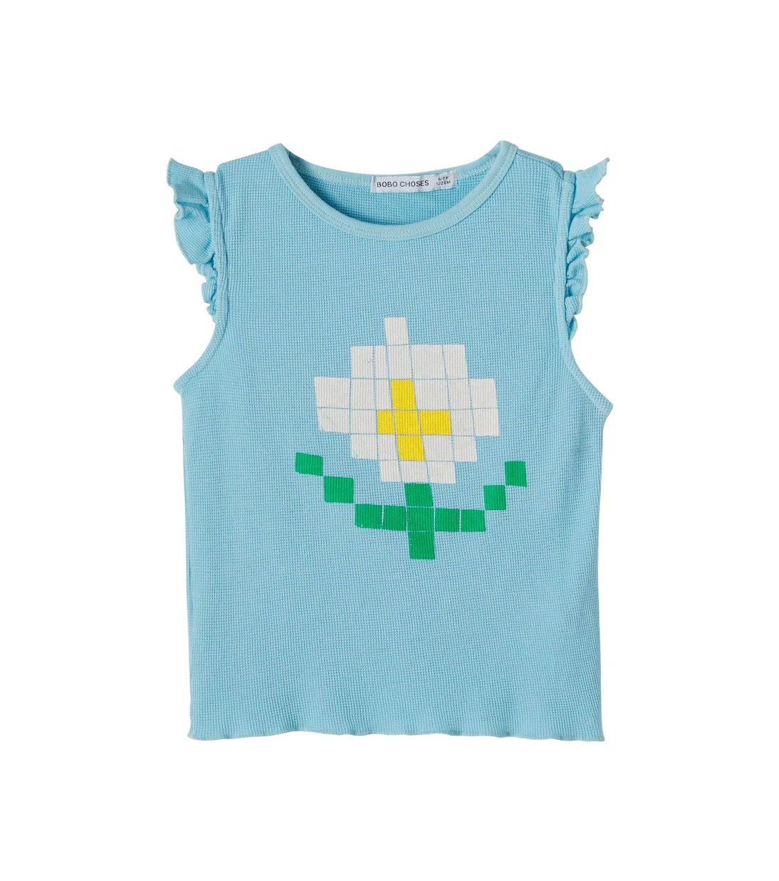 Bobo Choses - Pixel Daisy fırfırlı pamuklu bluz