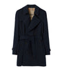 Burberry Blue Short Kensington Heritage Trench Coat