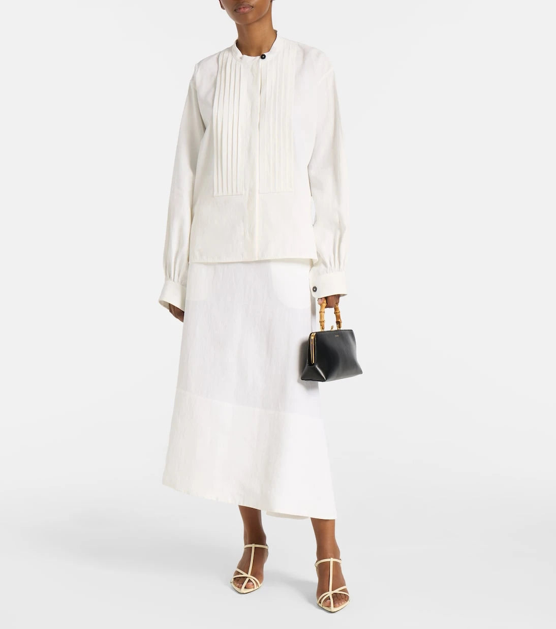 Jil Sander - Plissé linen shirt