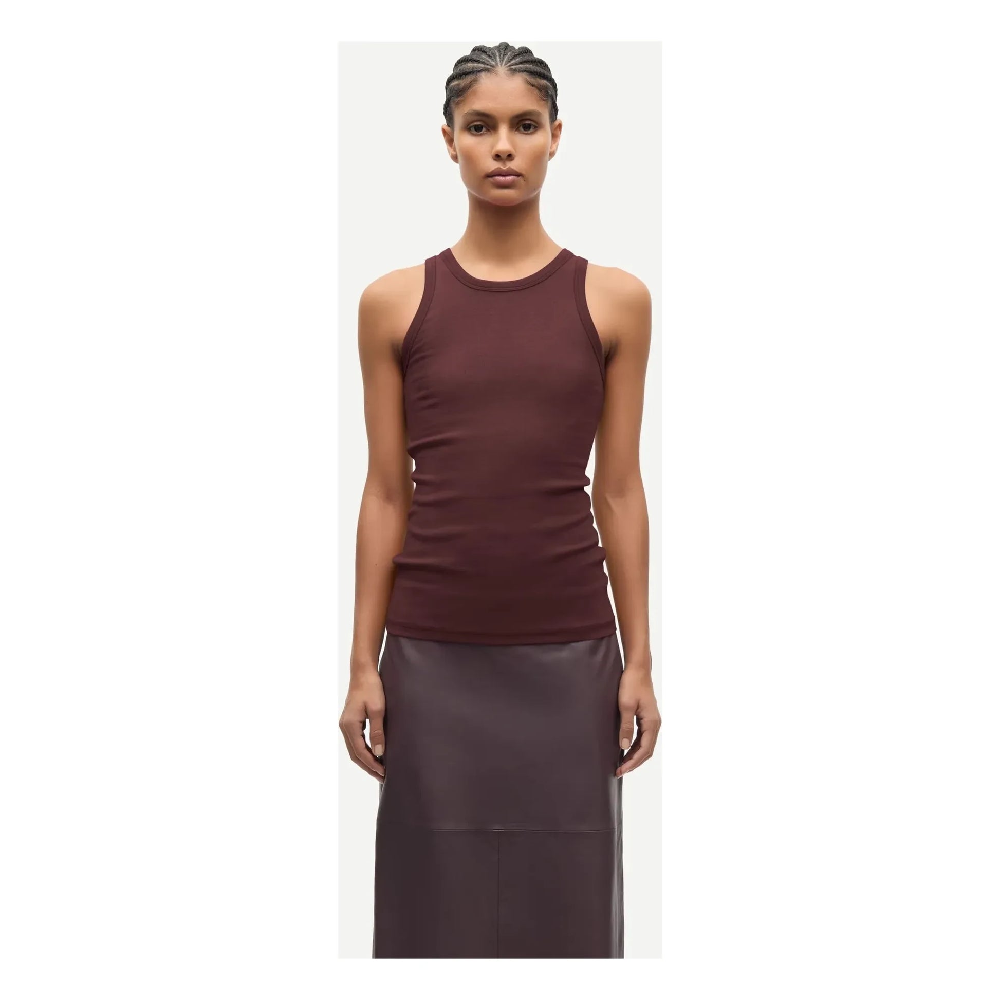 Samsoe Samsoe - Alexo organic cotton tank top | Brown