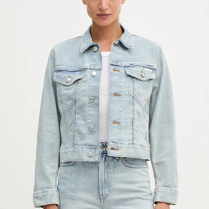Calvin Klein Jeans дънково яке дамско с памук