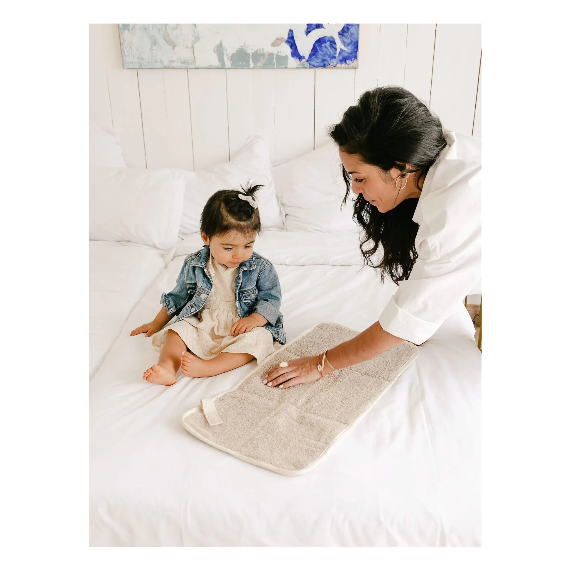 Adorna - Olivia Linen Travel Changing Mat