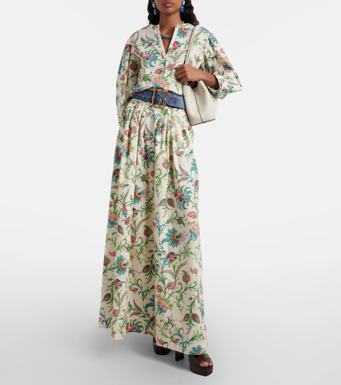 Etro - Floral cotton maxi skirt