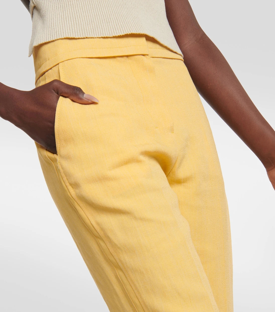Jacquemus - بنطلون Le Pantalon Tibau من مزيج الكتان